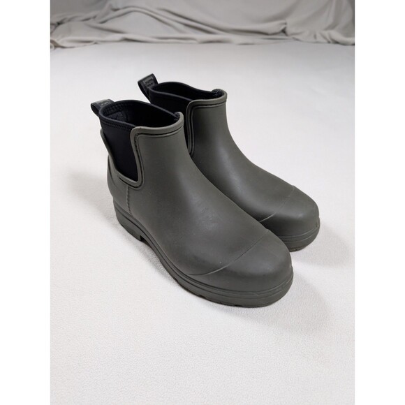 Ugg Droplet Rain Boots Women's Size 8B Ankle Boot Forest Night Gray Green - Picture 1 of 9